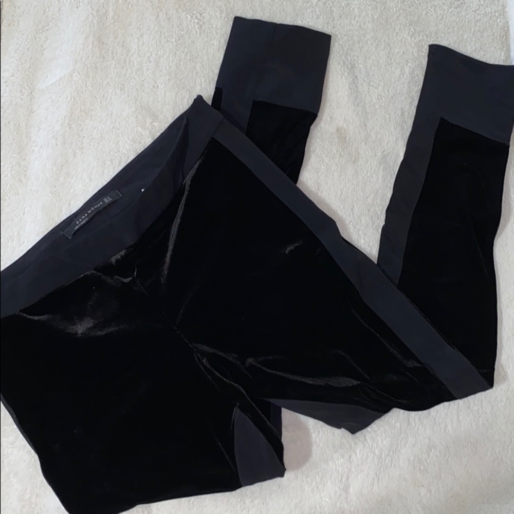 ZARA WOMEN - velvet skinny leg pants